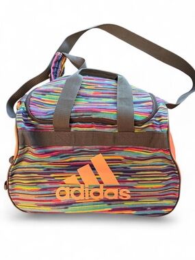 ADIDAS multicoloured duffle bag EUC. Lightweight, unlined.